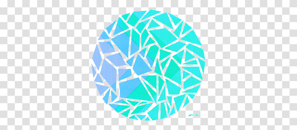 Blue Green Purple Aesthetic Mosaic Circle Art Pieces With Proximity, Crystal, Sphere, Accessories, Accessory Transparent Png