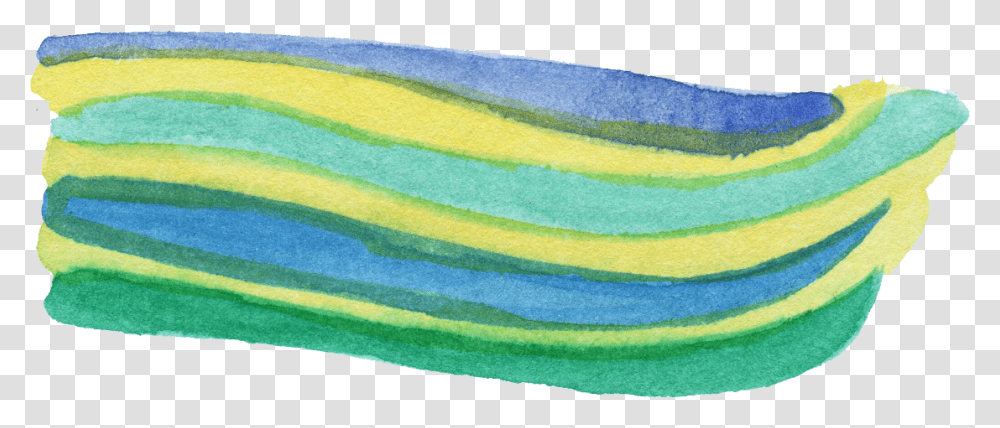 Blue Green Stroke Yellow Watercolor, Rug, Grass, Plant, Blanket Transparent Png