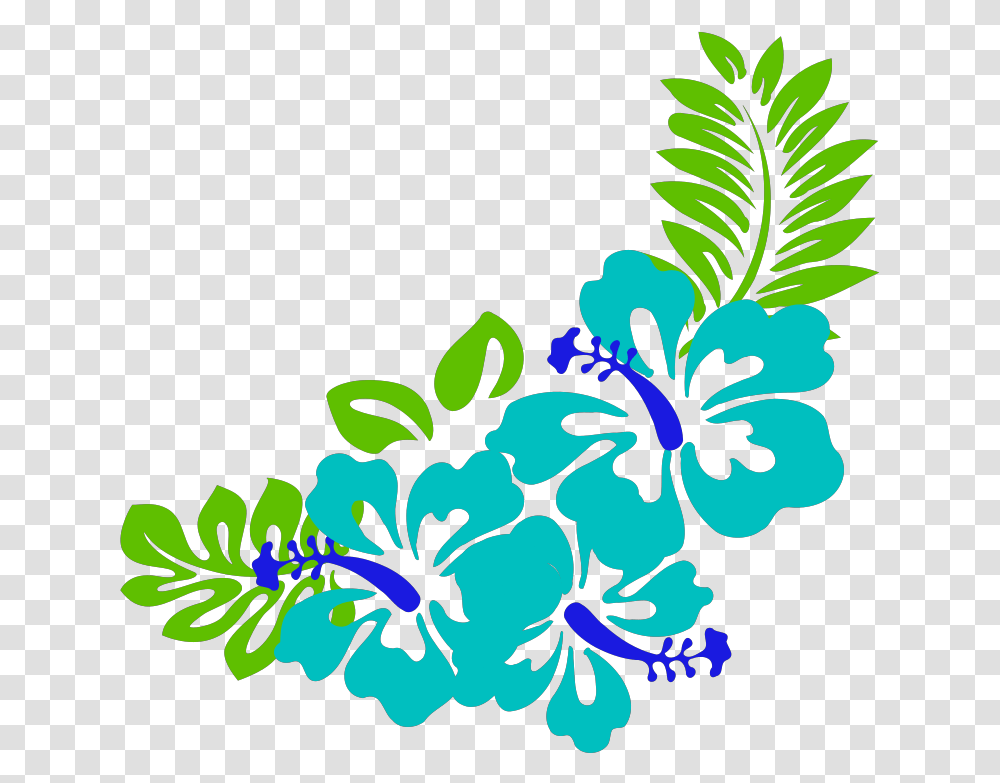 Blue Green Tropical Flowers Svg Hawaiian Flowers Clip Art, Plant, Graphics, Floral Design, Pattern Transparent Png