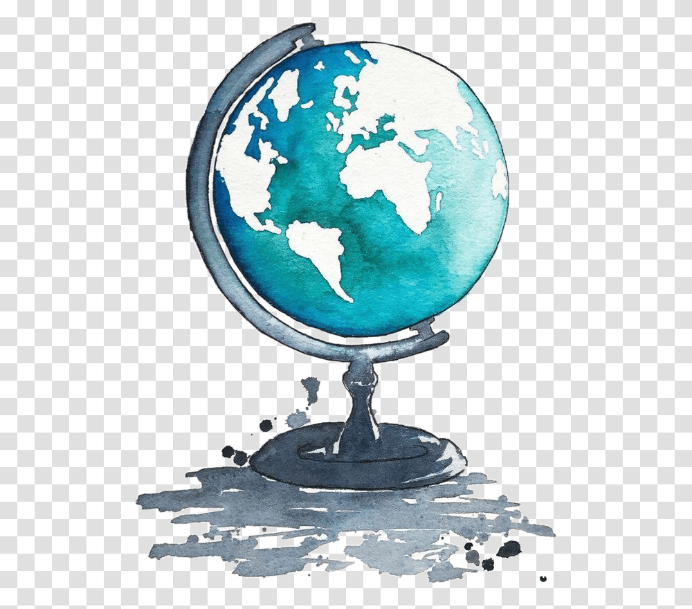 Blue Grey Gray White Globe Art Map Remixit Globe Watercolor, Outer Space, Astronomy, Universe, Planet Transparent Png