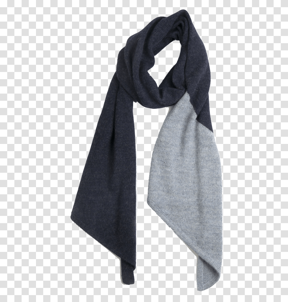 Blue Grey Scarf Scarves, Apparel, Stole, Person Transparent Png