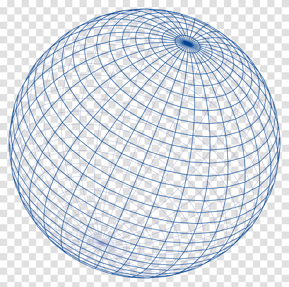 Blue Grid Sphere Grid Sphere, Balloon, Solar Panels, Electrical Device Transparent Png