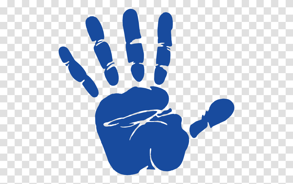 Blue Hand Print Clip Art, Footprint, Stencil Transparent Png