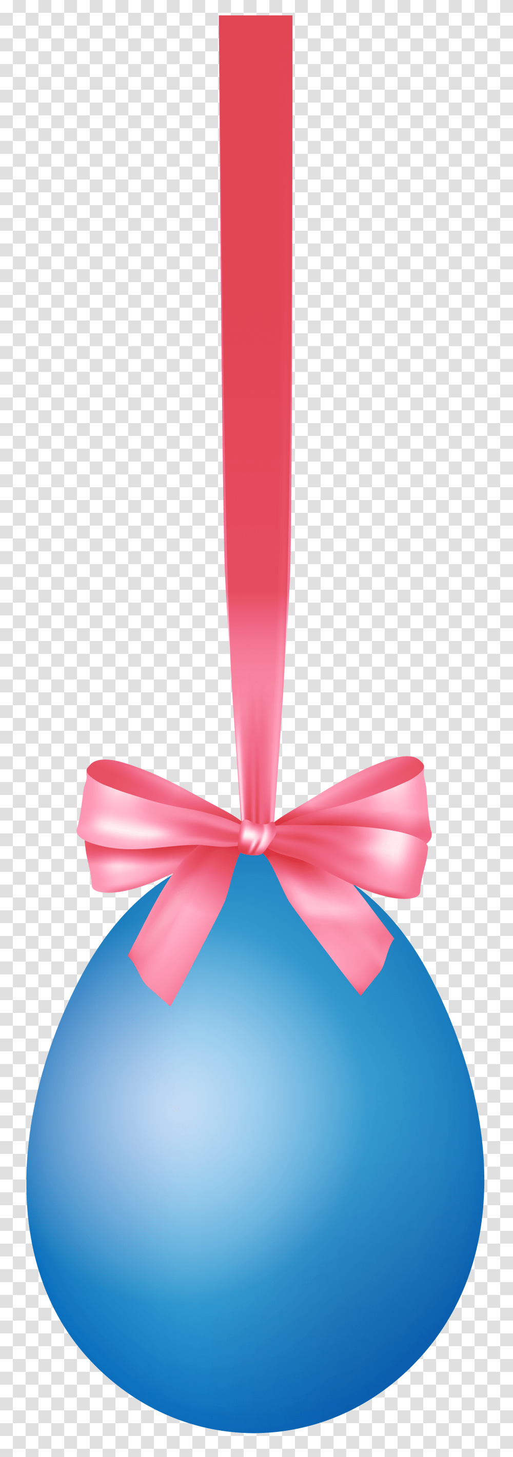 Blue Hanging Easter Egg With Bow Clip Art Image, Gift Transparent Png