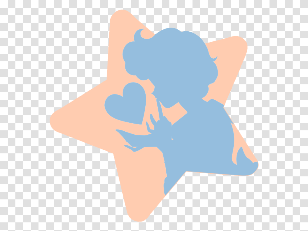 Blue Heart And Manga Image, Star Symbol Transparent Png