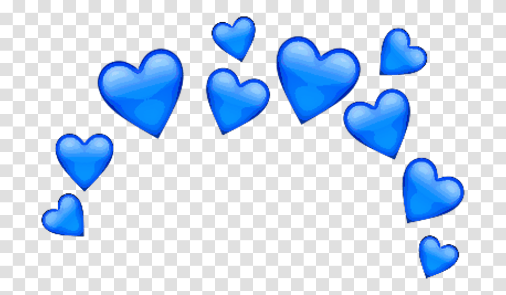Blue Heart Blueheart Hearts Crown Tumblr Blueemoji Green Heart Emoji, Plectrum, Pillow, Cushion Transparent Png