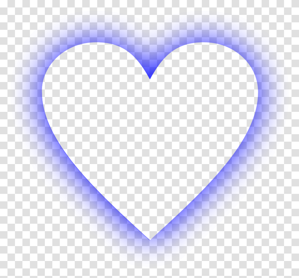 Blue Heart Border Love Neon Sticker By Vertical, Text, Cushion, Mustache Transparent Png
