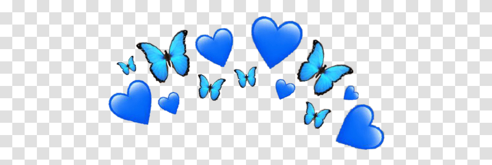Blue Heart Butterfly Emoji Crown Hearts Butterflies Bla Butterfly Emoji Background, Plectrum, Turquoise, Jewelry, Accessories Transparent Png