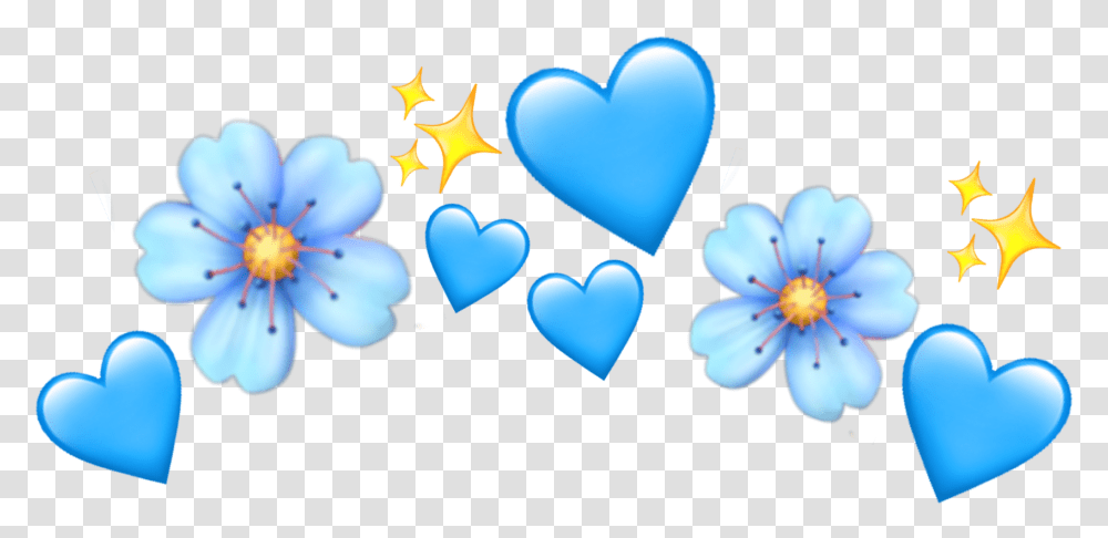 Blue Heart Crown Blue Heart Flower Crown, Plant, Blossom, Pillow, Cushion Transparent Png