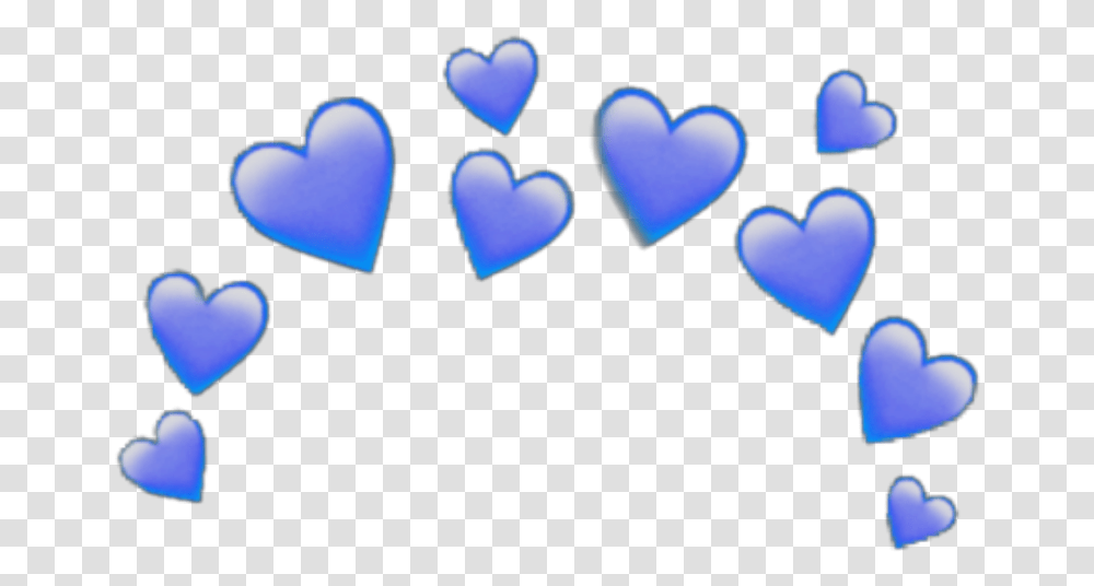 Blue Heart Crown Heartcrown Emoji Sticker Iphone Heart Crown Transparent Png