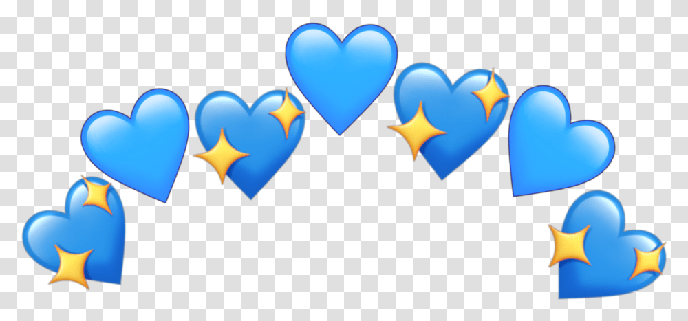 Blue Heart Emoji Crown 2yamahacom Blue Heart Crown, Pac Man, Graphics Transparent Png