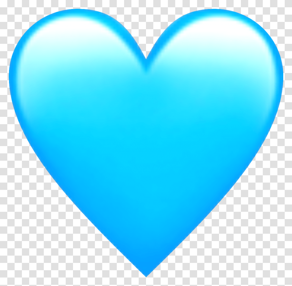Blue Heart Emoji Heart, Balloon, Pillow, Cushion, Plectrum Transparent Png