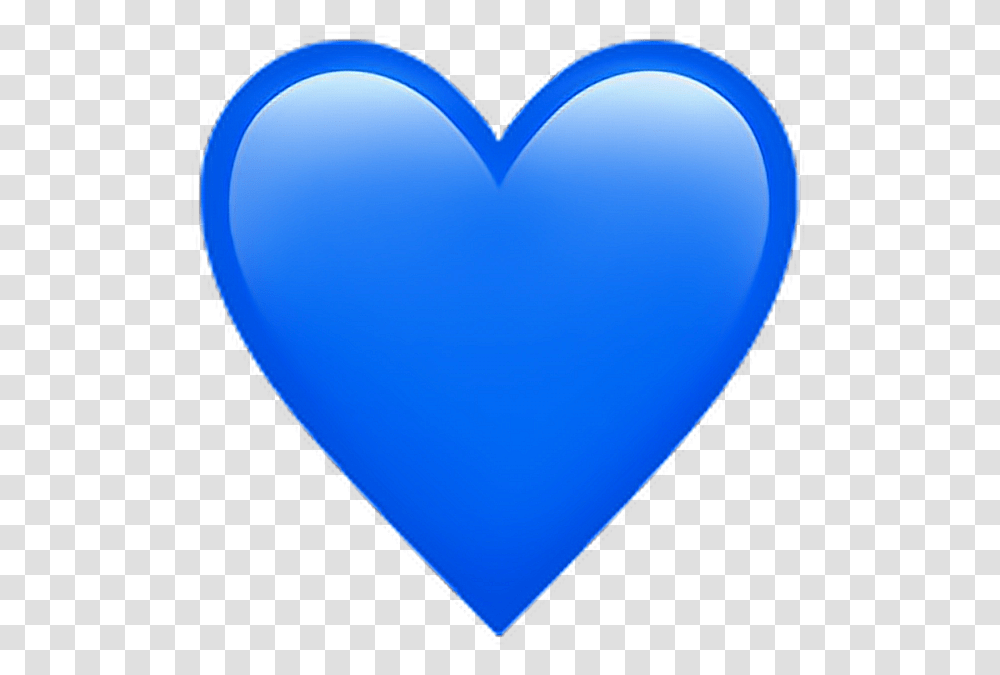 Blue Heart Emoji Heart, Balloon, Pillow, Cushion Transparent Png