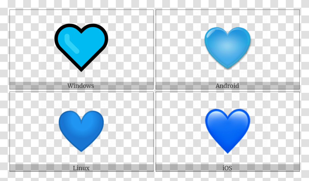 Blue Heart On Various Operating Systems Heart, Cushion, Plectrum, Pillow Transparent Png