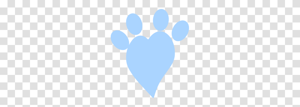 Blue Heart Paw Clip Art, Footprint Transparent Png