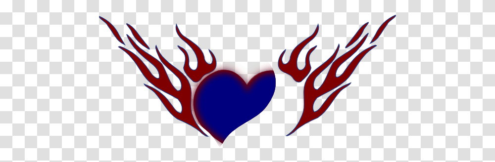 Blue Heart Red Flames Clip Art For Web, Ketchup, Food, Animal, Mouth Transparent Png