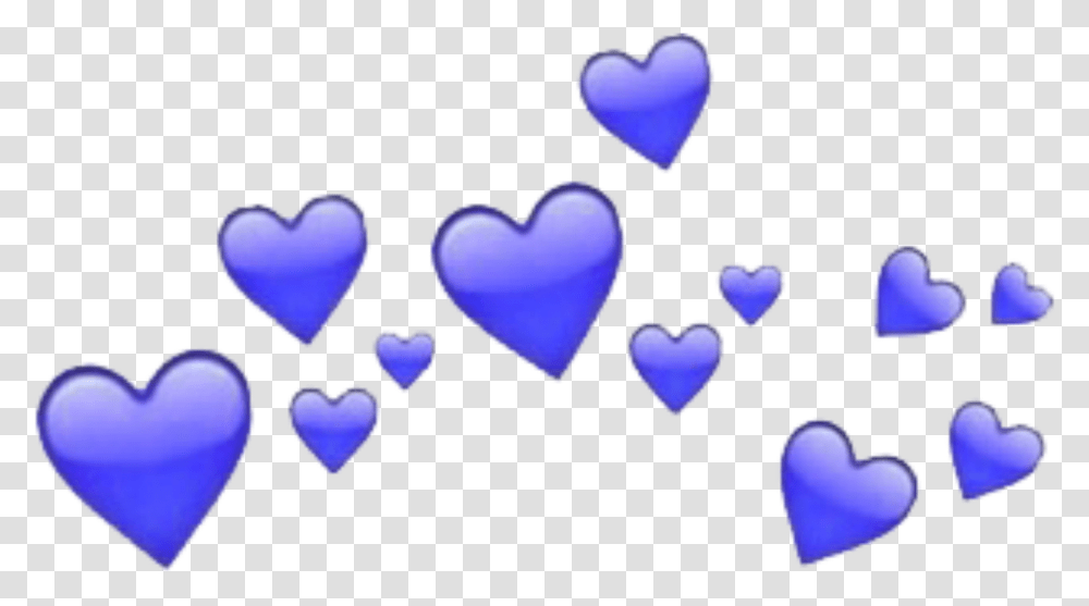 Blue Hearts Heart Crowns Heartcrown Corona De Corazones Violetas, Pillow, Cushion, Plectrum, Petal Transparent Png