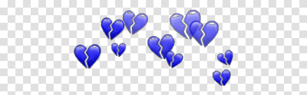 Blue Hearts Heart Heartbroken Heartcrown Crown Snapchat Filter, Animal, Sea Life, Penguin, Bird Transparent Png
