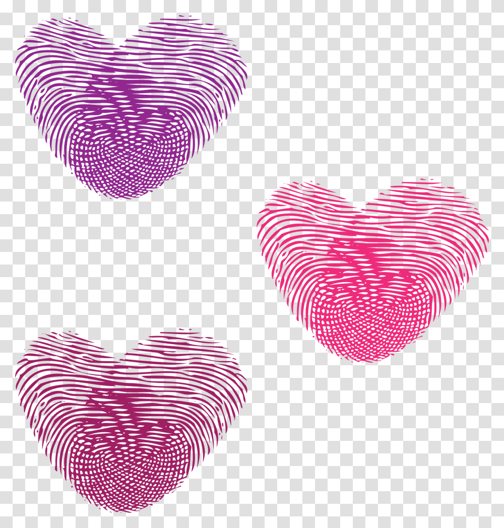 Blue Hearts Thumbprint Hearts, Cushion, Pillow, Rug, Purple Transparent Png