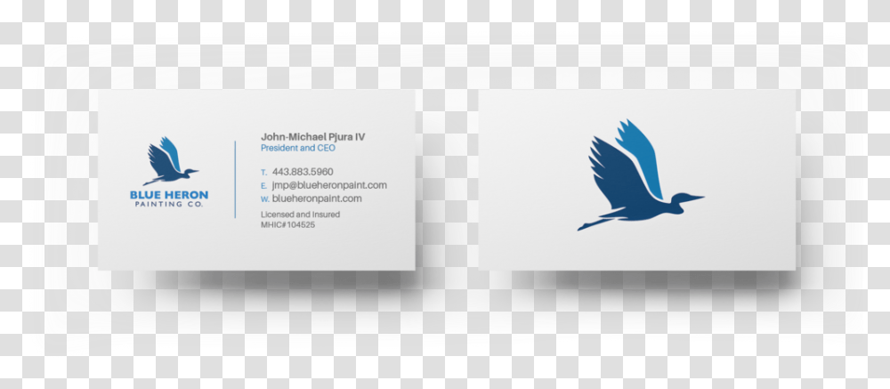 Blue Heron Bluebird, Animal, Paper, Business Card Transparent Png