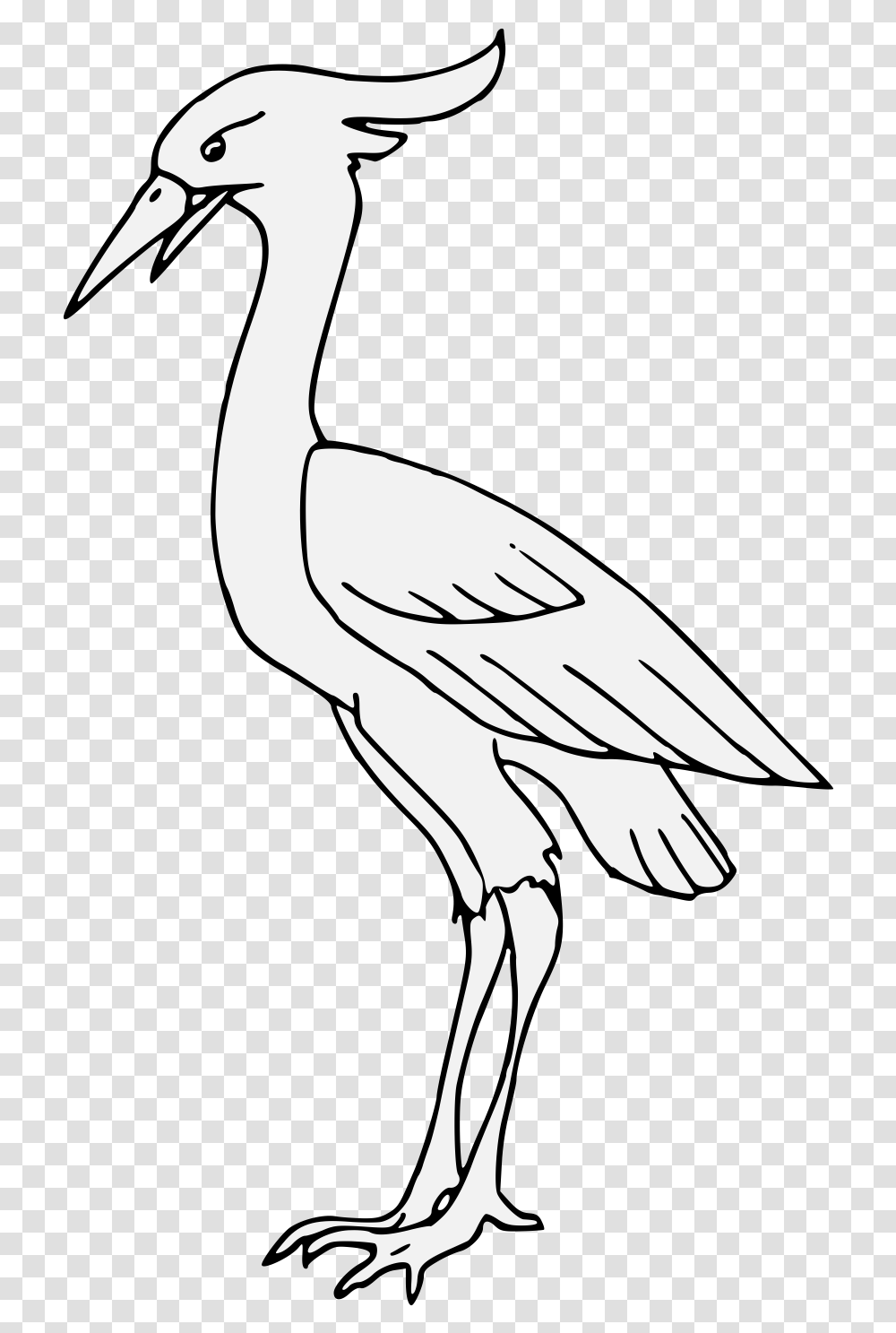 Blue Heron Crane Bird Traceable, Animal, Stork, Waterfowl Transparent Png