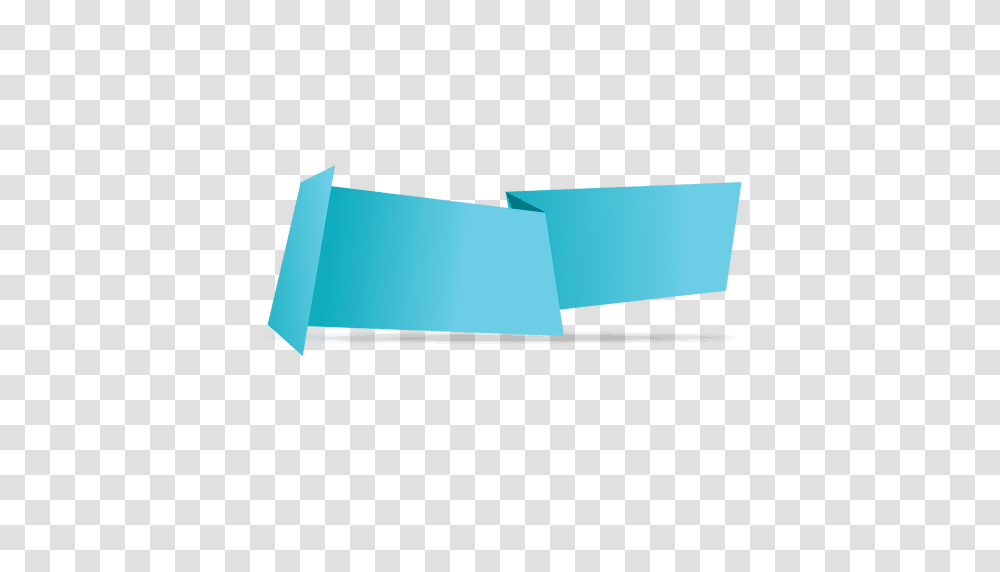 Blue Horizontal Origami Banner, File Binder, Paper, File Folder Transparent Png