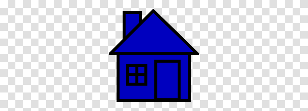 Blue House Clipart, Housing, Building, Triangle, Mailbox Transparent Png