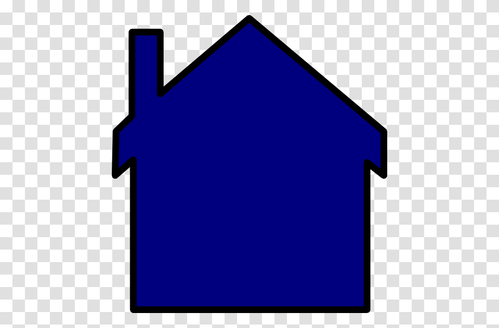 Blue House Outline Clipart, Label, Apparel Transparent Png