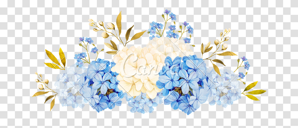 Blue Hydrangea Watercolor Blue Watercolor Flowers Free, Graphics, Art, Floral Design, Pattern Transparent Png