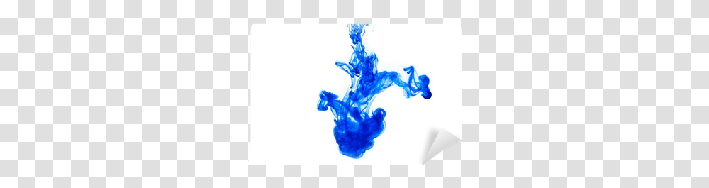 Blue Ink Drop Wall Mural • Pixers We Live To Change Ink Dissolving In Water, Smoke, Person, Human, Incense Transparent Png