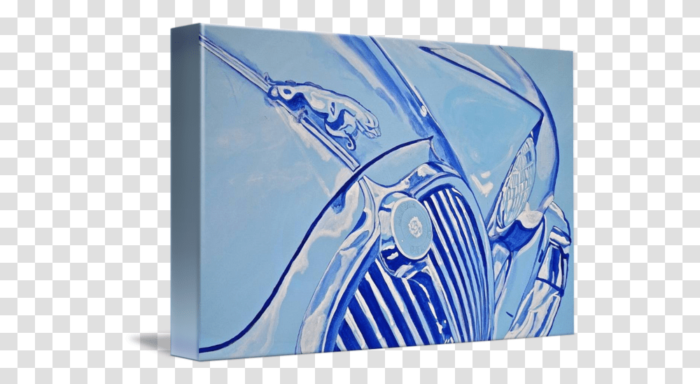 Blue Jaguar Car Sketch Antique Car, Art, Graphics, Drawing, Outdoors Transparent Png