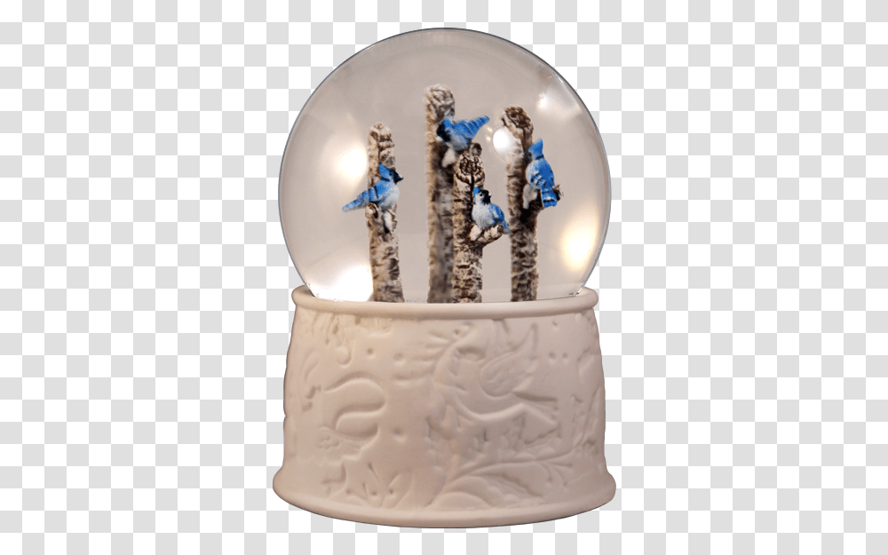 Blue Jays Water GlobeClass Figurine, Bird, Animal, Birthday Cake, Food Transparent Png