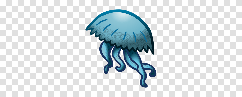 Blue Jellyfish Light Underwater Deep Sea Creature, Sea Life, Animal, Invertebrate Transparent Png