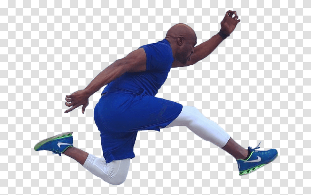 Blue Jump Man, Person, Human, Sport, Sports Transparent Png