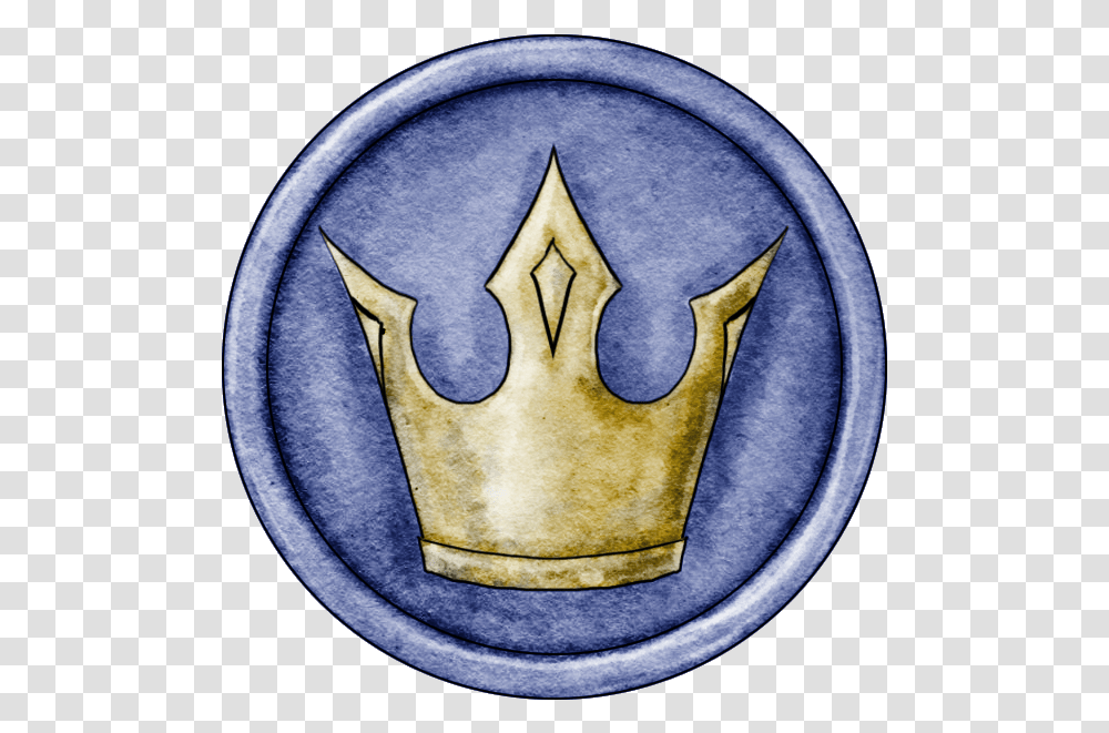 Blue King Token Fantastic Maps Shield Token, Emblem, Symbol, Painting, Art Transparent Png