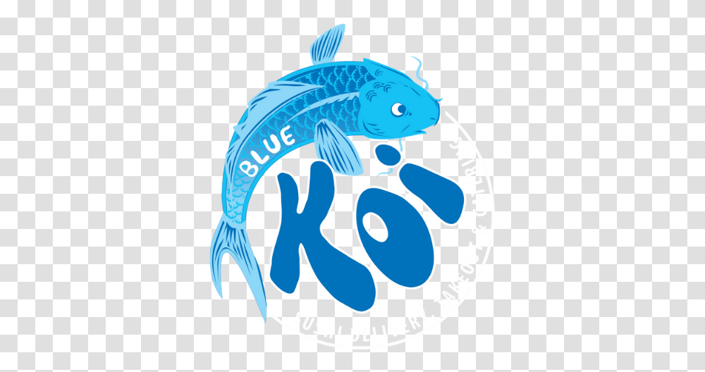Blue Koi Sushi Trout, Water, Animal, Sea Life, Text Transparent Png