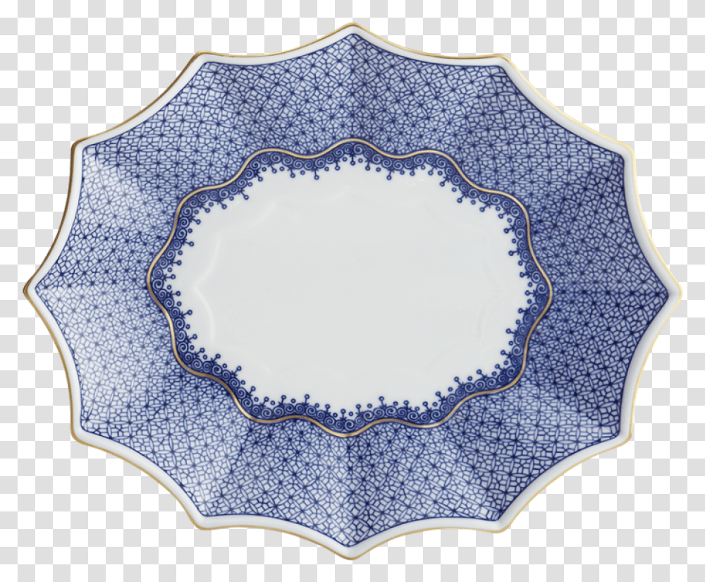 Blue Lace Fluted Tray Large Blue And White Porcelain, Pottery, Rug, Dish Transparent Png