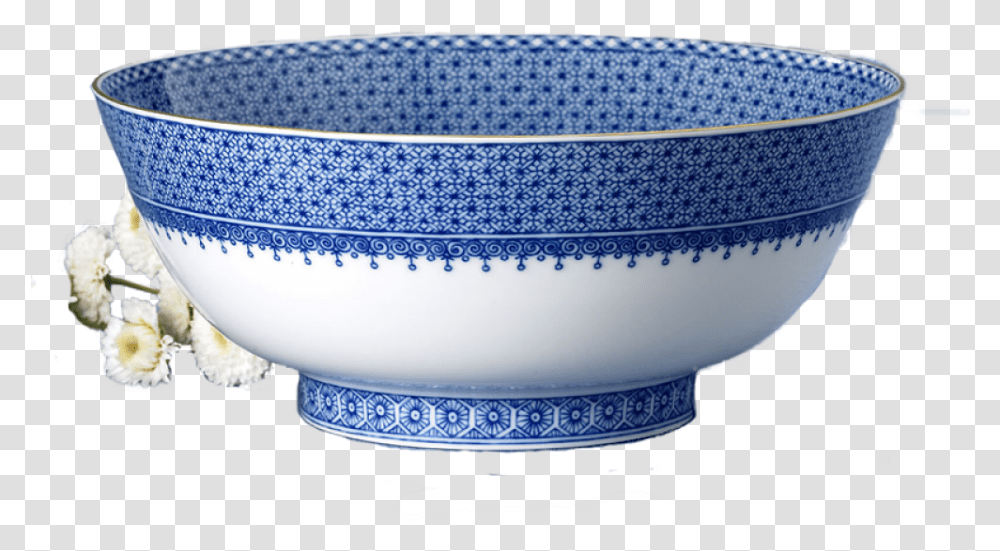 Blue Lace Round Bowl Bowl, Porcelain, Pottery, Bathtub Transparent Png