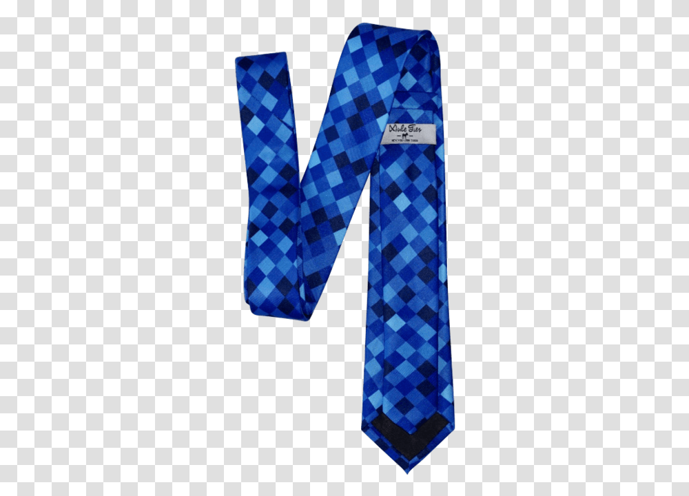 Blue Lagoon Pixelated Skinny Neck Tie Plaid, Apparel, Accessories, Accessory Transparent Png
