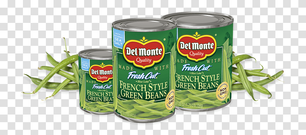Blue Lake French Style Green Beans Del Monte French Green Beans, Canned Goods, Aluminium, Food, Tin Transparent Png