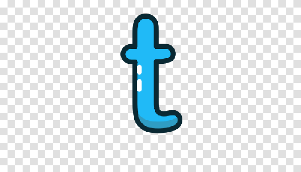 Blue Letter Lowercase T, Cross, Alphabet Transparent Png