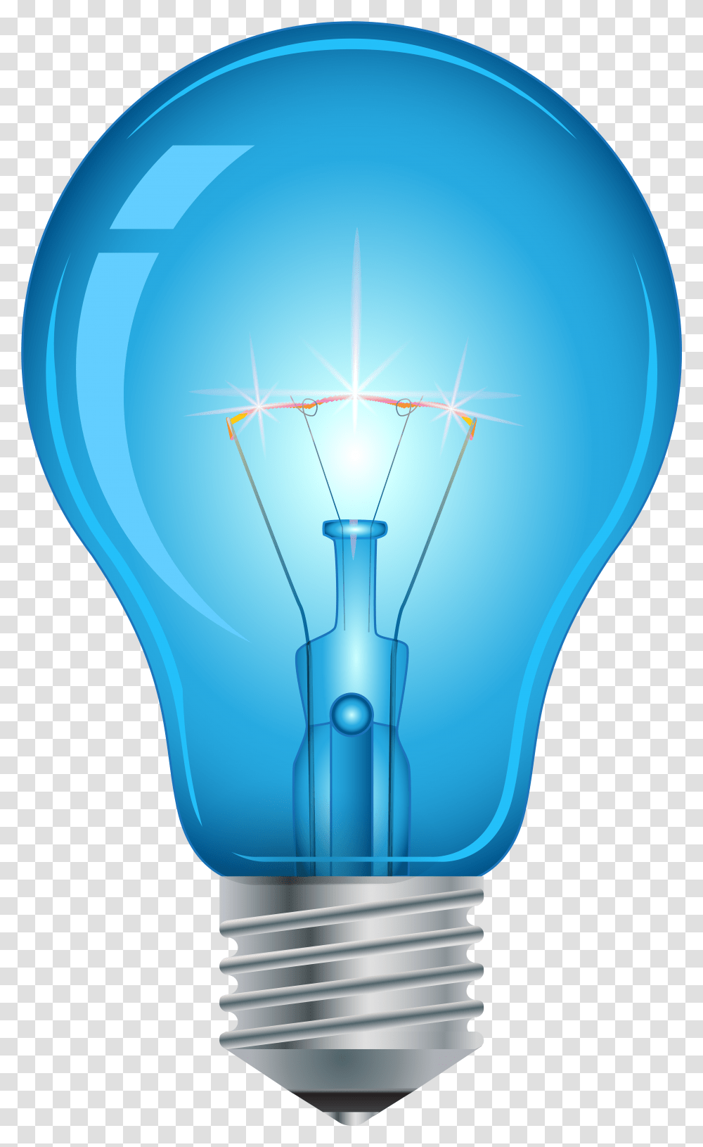 Blue Light Bulb Clip Art Blue Light Bulb Transparent Png