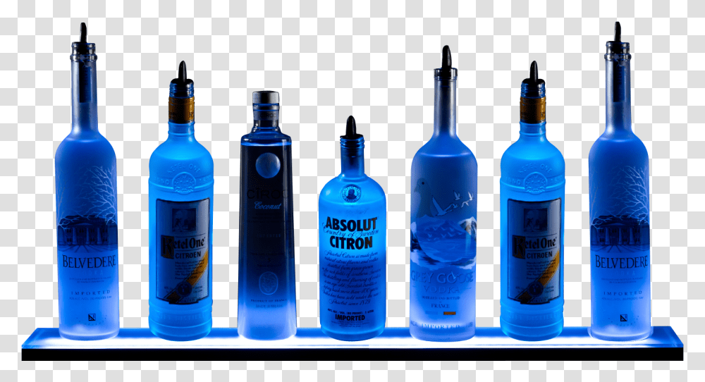 Blue Light Shelf White Background Alcohol Bottles Background, Liquor, Beverage, Drink, Beer Transparent Png
