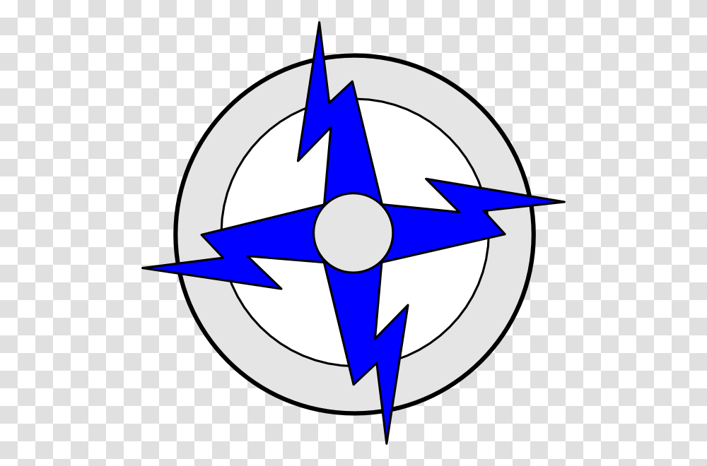 Blue Lightning Bolt Blue Lightning In A Circle, Compass Transparent Png