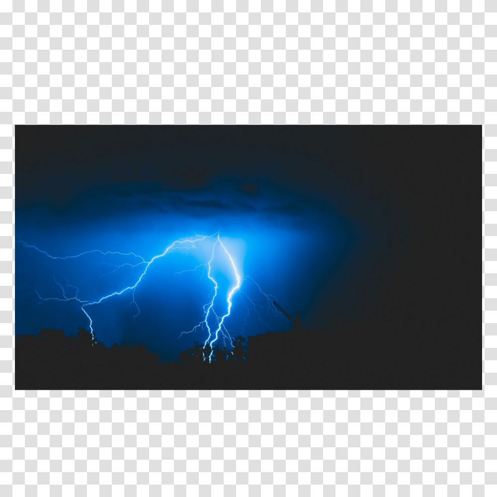 Blue Lightning, Nature, Outdoors, Storm, Thunderstorm Transparent Png