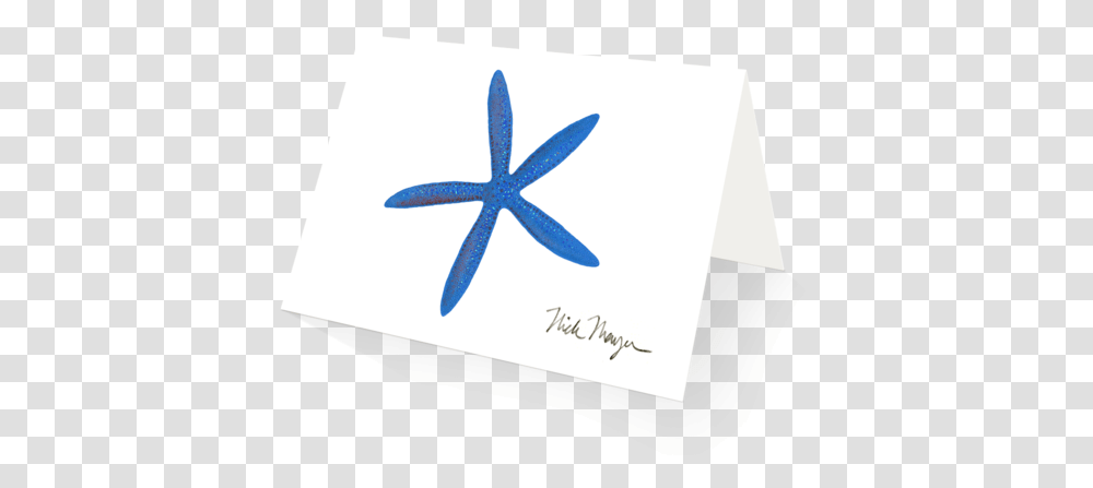 Blue Linckia Starfish Boxed Cards Starfish, Text, Symbol, Star Symbol, Alphabet Transparent Png