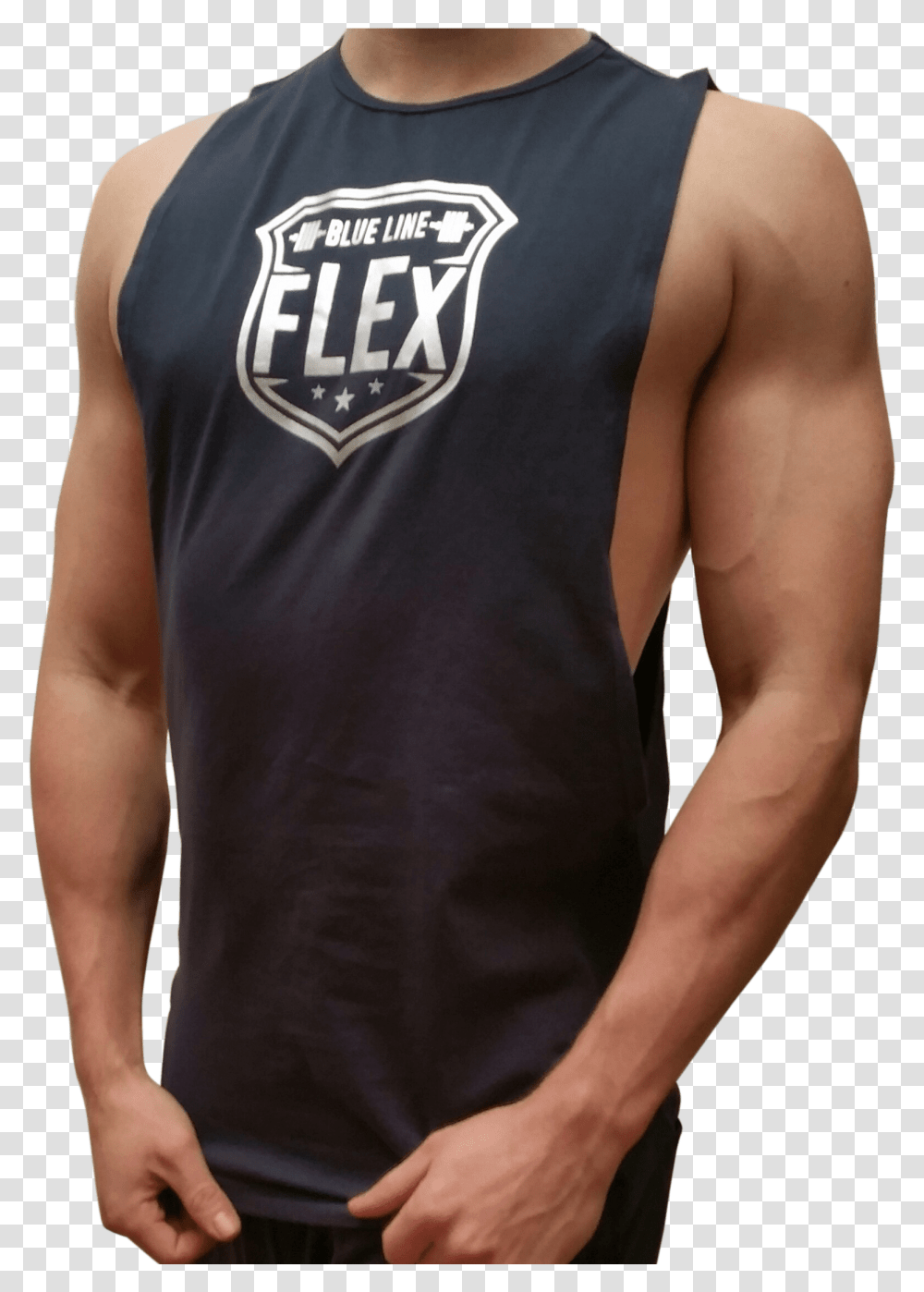 Blue Line Flex Active Tank, Apparel, Undershirt, Person Transparent Png