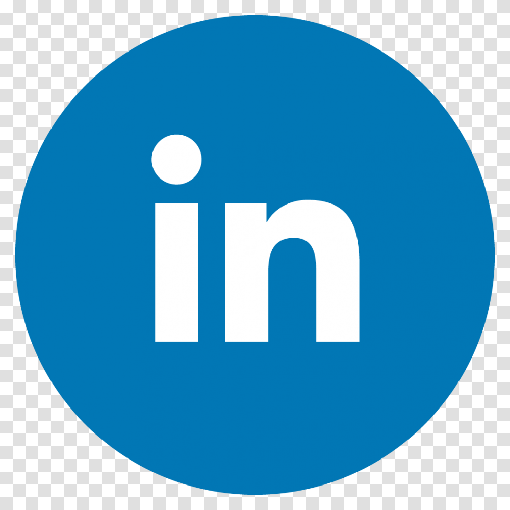 Blue Linkedin Logo Icon Linkedin Logo Circle Svg, Symbol, Trademark, Text, Number Transparent Png