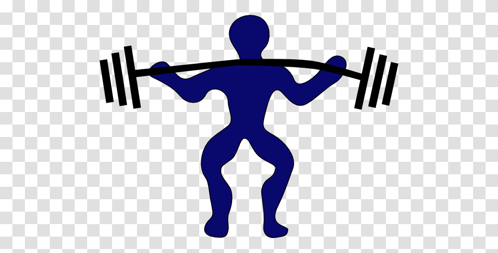 Blue Man Weightlifting Clip Art, Silhouette, Sport, Fencing Transparent Png