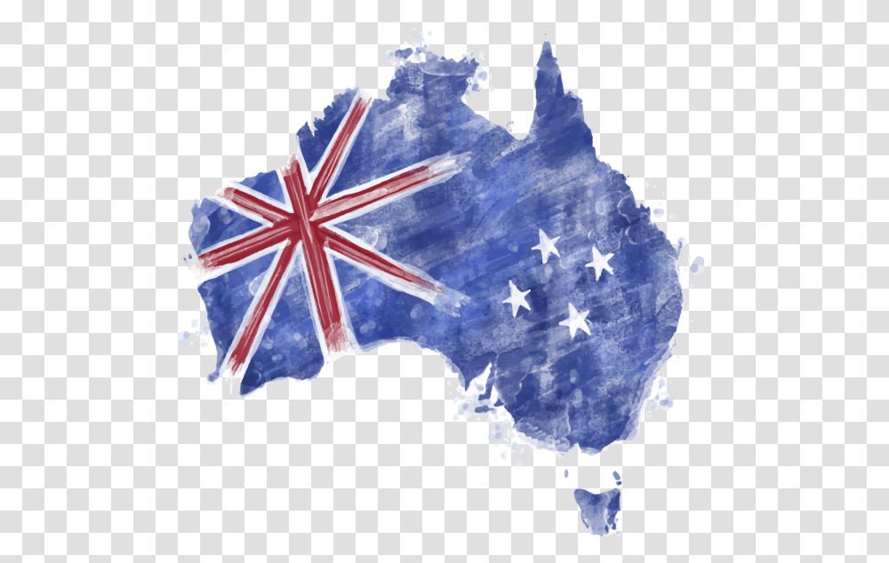 Blue Map Australia Of Watercolor Flag Want To Move To Australia, Symbol, Diagram, Plot, Astronomy Transparent Png